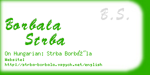 borbala strba business card
